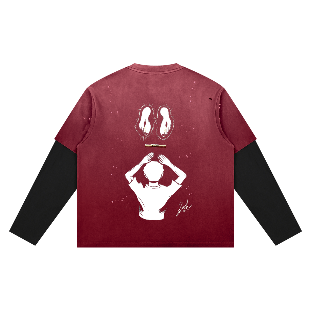 Commit It To The LORD Vintage Wash Distressed Layer T-Shirt