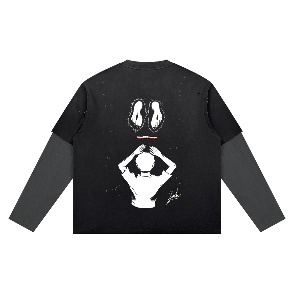 Commit It To The LORD Vintage Wash Distressed Layer T-Shirt