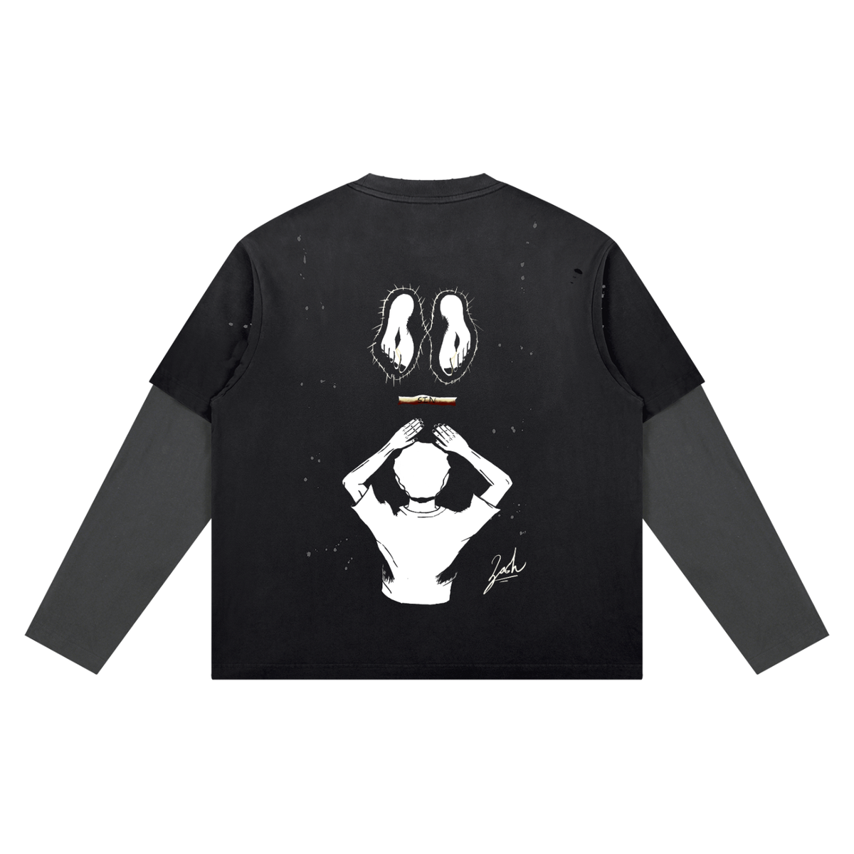 Commit It To The LORD Vintage Wash Distressed Layer T-Shirt